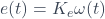 （ e(t) = K_e\omega(t) ）